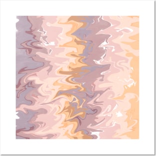 Pastel Plum Liquid Pattern Posters and Art